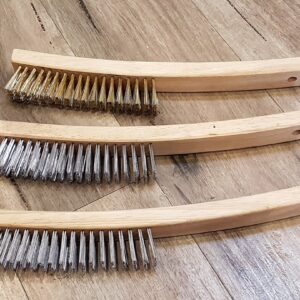 Wire Scratch Hand Brush - Timber Wooden Handle